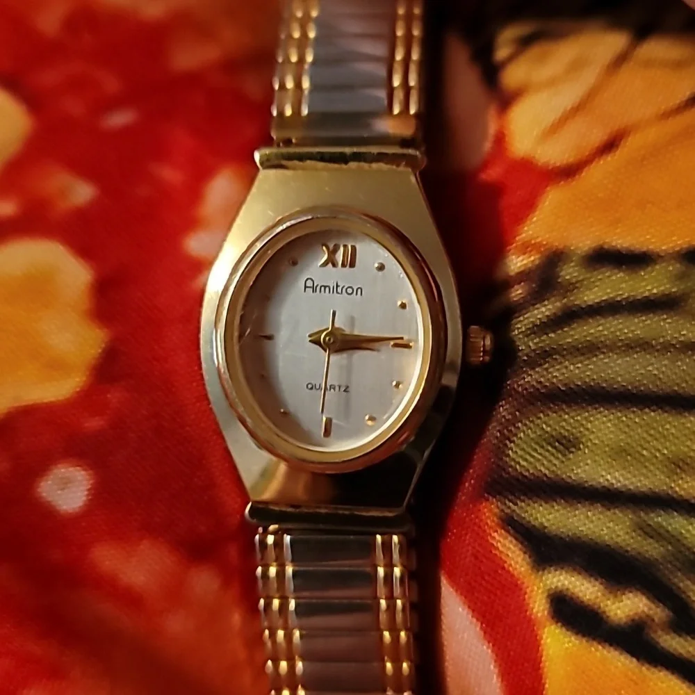 Armitron Womens‎ Silver & Gold Tone Watch 25/5395T